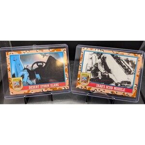 Desert Storm Cards Lot • Desert Storm Slang + Iraq Scud Missile • 1991 Vintage